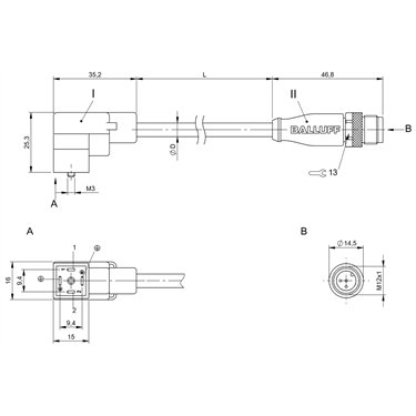 BCC VC44-M413-3E-664-PX0350-015 BALLUFF  - Codice di ordinazione: BCC04T1