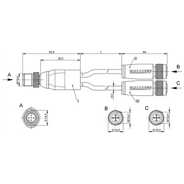 BCC W414-W415-W415-U2044-003 BALLUFF  - Codice di ordinazione: BCC0EHH