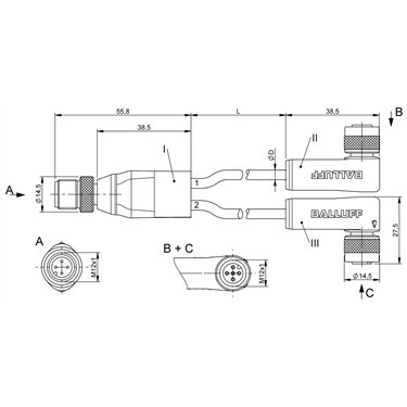 BCC W414-W425-W425-U2048-003 BALLUFF  - Codice di ordinazione: BCC0EFJ