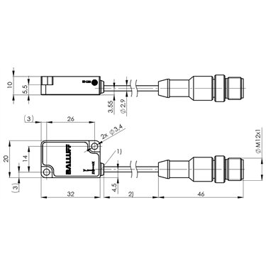 BCM R15E-001-DI00-01,5-S4 BALLUFF  - Codice di ordinazione: BCM0001