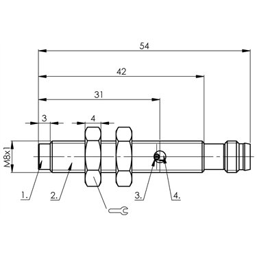 BCS M08T4E2-NSM30G-S49G BALLUFF  - Codice di ordinazione: BCS002P