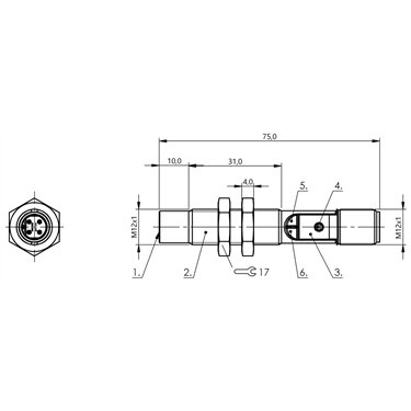BCS M12B4E2-PSC80H-S04K BALLUFF  - Codice di ordinazione: BCS00P4
