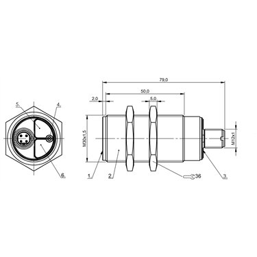 BCS M30BBI2-POC15D-S04K BALLUFF  - Codice di ordinazione: BCS00NC