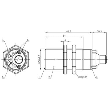 BCS M30BBM2-PPM20C-S04G BALLUFF  - Codice di ordinazione: BCS004M