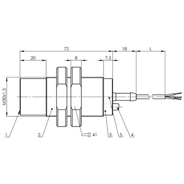 BCS M30TTH2-PSC30G-AT02 BALLUFF  - Codice di ordinazione: BCS0077