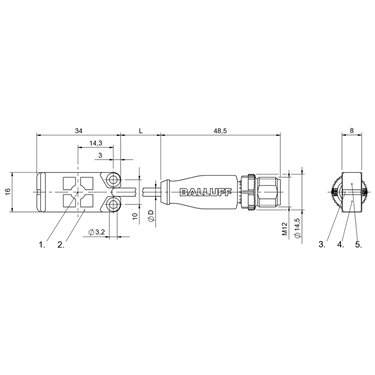 BCS R08RRE-PIM80C-EP00,3-GS04 BALLUFF  - Codice di ordinazione: BCS012N