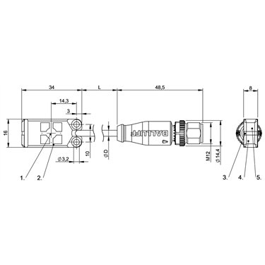 BCS R08RRE-PIMFHC-EP00,3-GS04 BALLUFF  - Codice di ordinazione: BCS012P
