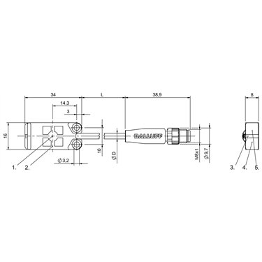 BCS R08RRE-PSMFHC-EP00,3-GS75 BALLUFF  - Codice di ordinazione: BCS012Z
