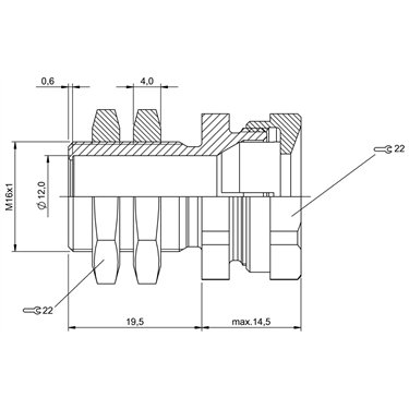 BES 12,0-KH-2S/W BALLUFF  - Part Number: BAM00E1