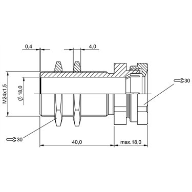 BES 18,0-KH-2L/W BALLUFF  - Part Number: BAM00FP