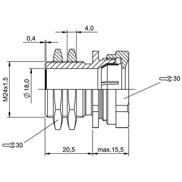 BES 18,0-KH-2S/W BALLUFF  - Part Number: BAM00FW