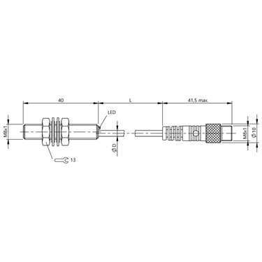 BES M08EF-PSC20B-BP00,3-GS49 BALLUFF  - Codice di ordinazione: BES03TU