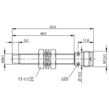 BES M08EH-PSC40F-S04G BALLUFF  - Part Number: BES001H