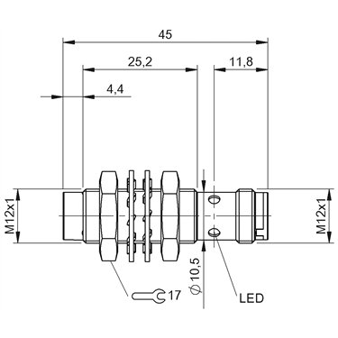 BES M12MC1-PSC10F-S04G BALLUFF  - Codice di ordinazione: BES02WK