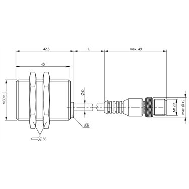 BES M30MF-GSC15B-BX00,3-GS04-U BALLUFF  - Codice di ordinazione: BES027K