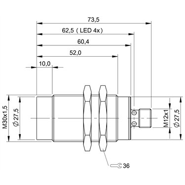 BES M30MG1-PSC40F-S04G BALLUFF  - Codice di ordinazione: BES02YJ