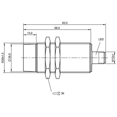 BES M30MM-PSC30F-S04K BALLUFF  - Codice di ordinazione: BES00AZ