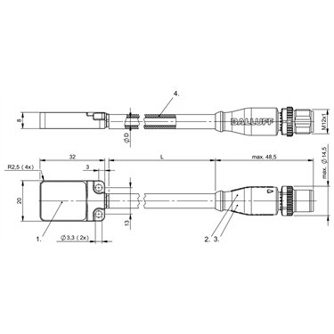 BES R01EC-PSC50A-BP00,3-GS04-W51 BALLUFF  - Codice di ordinazione: BES049Y