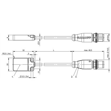 BES R01EC-PSC50A-BZ00,3-GS04-W51 BALLUFF  - Codice di ordinazione: BES04RF