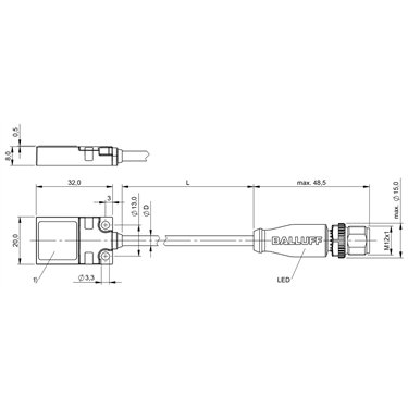 BES R01ZC-PSC50B-BS00,3-GS04-W52 BALLUFF  - Codice di ordinazione: BES05K5
