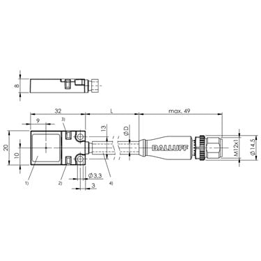 BES R01ZC-PSC50B-BZ00,2-GS04-W13 BALLUFF  - Codice di ordinazione: BES048N
