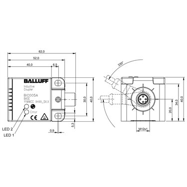 BIC 1I0-I2A50-Q40KFU-SM4A4A BALLUFF  - Codice di ordinazione: BIC005A
