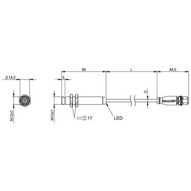 BIC 1I1-P2A05-M12MM-BPX0-003-M45A BALLUFF  - Codice di ordinazione: BIC0077
