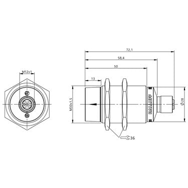 BIC 2B0-ITA50-M30MF1-SM4A5A BALLUFF  - Part Number: BIC007E