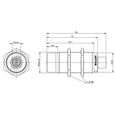 BIC 2B1-IT1A0-M30EI21-SM4A5A BALLUFF  - Codice di ordinazione: BIC0087