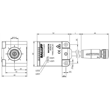 BIC 2I3-P2A50-Q40KFU-EPX0-002-M4CA BALLUFF  - Codice di ordinazione: BIC007K