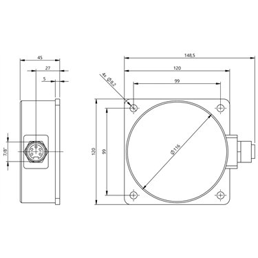 BIC 2P0-P25A0-Q120AE-SA3A40 BALLUFF  - Codice di ordinazione: BIC0076
