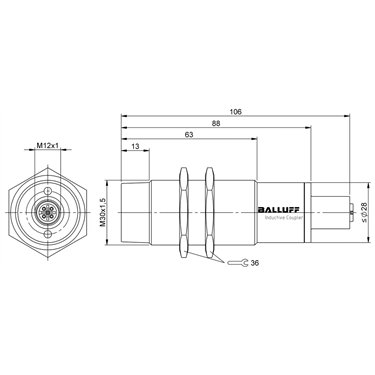 BIC 2P0-P2A50-M30MI3-SM4A5A BALLUFF  - Codice di ordinazione: BIC0008