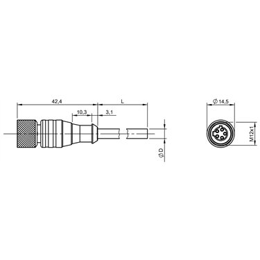 BKS-S 80-G-PU-10 BALLUFF  - Codice di ordinazione: BCC0E9K