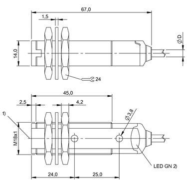 BLS 18KF-XX-1P-L-02 BALLUFF  - Codice di ordinazione: BOS00EN