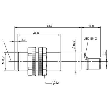 BLS 18K-XX-1LT-E5-C-S4 BALLUFF  - Code de commande: BOS00EK