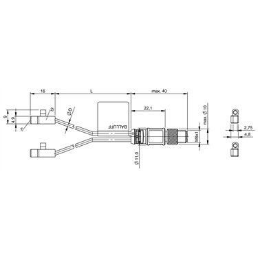 BMF 103K-PS-C-2A-SA95-S75-00,3 BALLUFF  - Codice di ordinazione: BMF001R