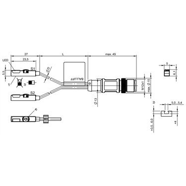 BMF 235K-NS-C-2A-SA95-S4-00,5 BALLUFF  - Codice di ordinazione: BMF00EU