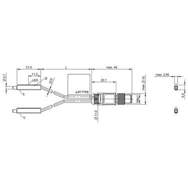 BMF 303K-PS-C-2A-SA95-S75-00,3 BALLUFF  - Codice di ordinazione: BMF004F