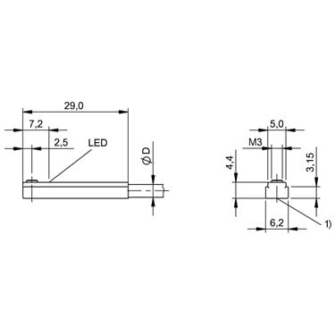 BMF 307K-R-PS-F-3-01 BALLUFF  - Codice di ordinazione: BMF00CM