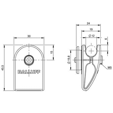 BMS CS-M-D12-BZ BALLUFF  - Part Number: BAM024T