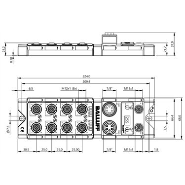 BNI ECT-508-105-Z015 BALLUFF  - Codice di ordinazione: BNI0077
