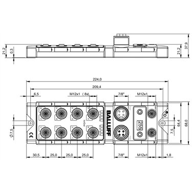 BNI EIP-302-105-Z015 BALLUFF  - Codice di ordinazione: BNI004F
