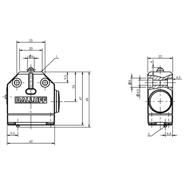 BNS 819-100-K-11-FC BALLUFF  - Codice di ordinazione: BNS04RJ
