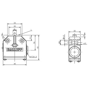 BNS 819-99-D-12 BALLUFF  - Codice di ordinazione: BNS0041