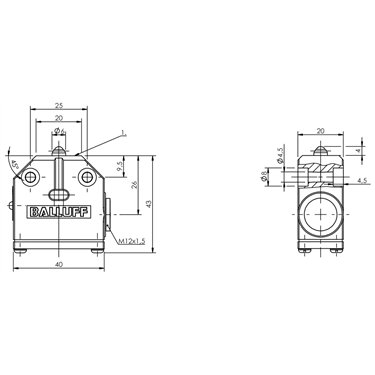 BNS 819-99-K-12 BALLUFF  - Codice di ordinazione: BNS004K