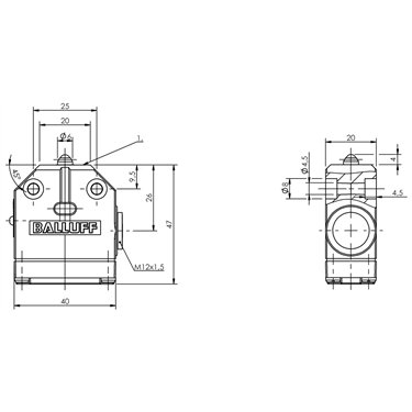 BNS 819-99-K-13 BALLUFF  - Codice di ordinazione: BNS004M