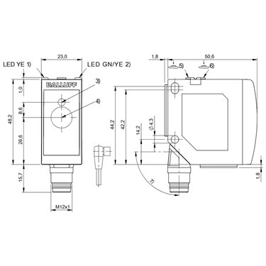 BOD 23K-LA01-S92 BALLUFF  - Codice di ordinazione: BOD001N