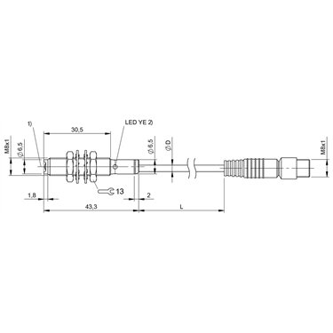 BOS 08E-PS-KF20-00,2-S49 BALLUFF  - Codice di ordinazione: BOS01H2