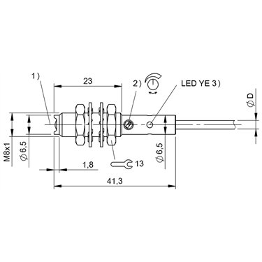 BOS 08E-PS-KH22-02 BALLUFF  - Codice di ordinazione: BOS01H8