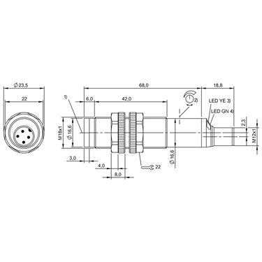 BOS 18K-PS-1LQK-E5-C-S4 BALLUFF  - Codice di ordinazione: BOS00H8